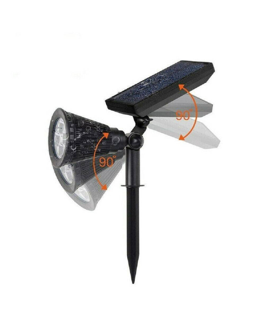 Faretto Picchetto Pannello Solare 3watt Faro Crepuscolare Luce 6500k 3000k So-gd         