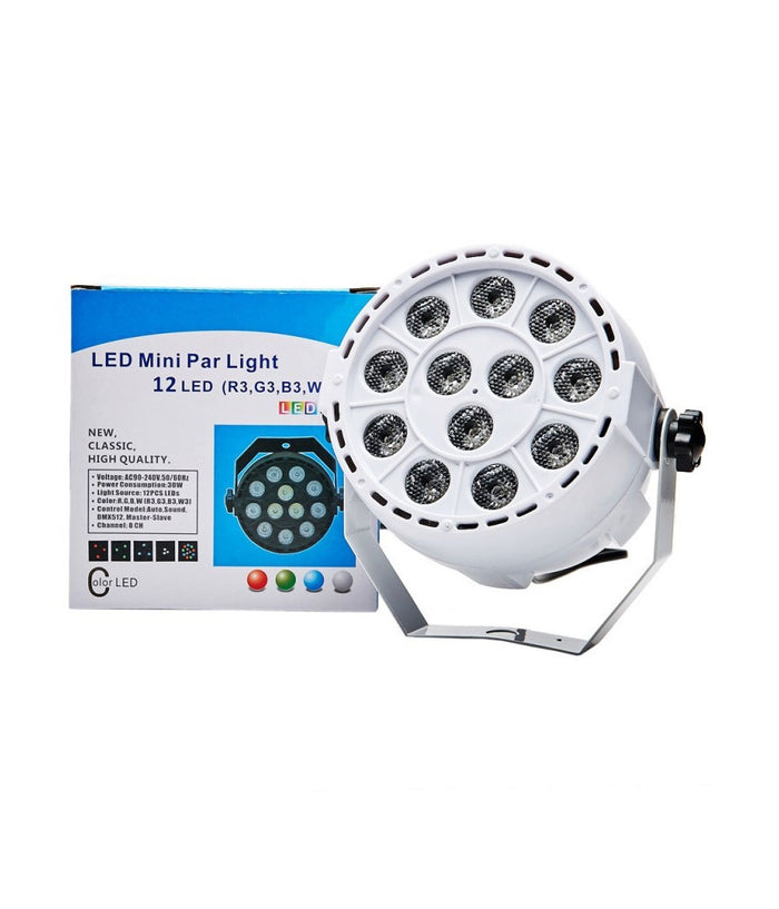 Faretto Proiettore Effetto Luce Dmx 512 Flat Par Light Rgbw 12 Led 30w         