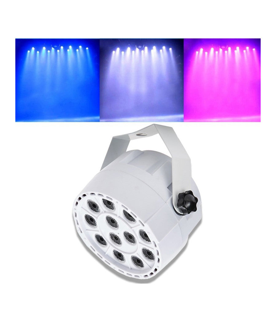 Faretto Proiettore Effetto Luce Dmx 512 Flat Par Light Rgbw 12 Led 30w         