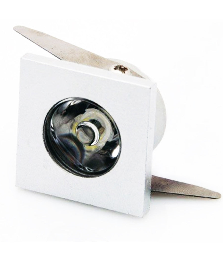 Faretto Punto Luce A Led Ad Incasso 1 Watt 220v Cielo Stellato Quadrato Bianco  -bianco Freddo      -