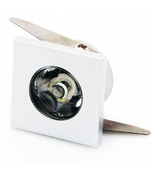 Faretto Punto Luce A Led Ad Incasso 1 Watt 220v Cielo Stellato Quadrato Bianco  -bianco Caldo      -