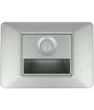 Faretto Segnapasso A Led Per Scatola 503 Con Sensore Movimento Luce Fredda 6500k  Argento       
