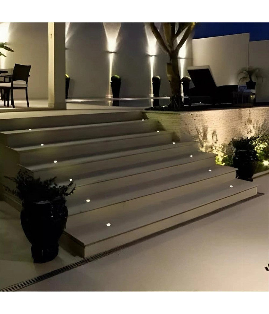 Faretto Segnapasso Led 0,5 W Punto Luce Da Incasso Per Esterno Giardino Ip67 210  -bianco Caldo      -