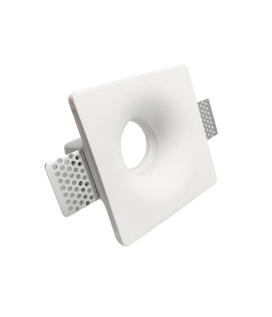 Faretto Smart Gesso Led Gu10 Wifi Incasso Quadrato Scomparsa Rgb Cct Alexa Google         