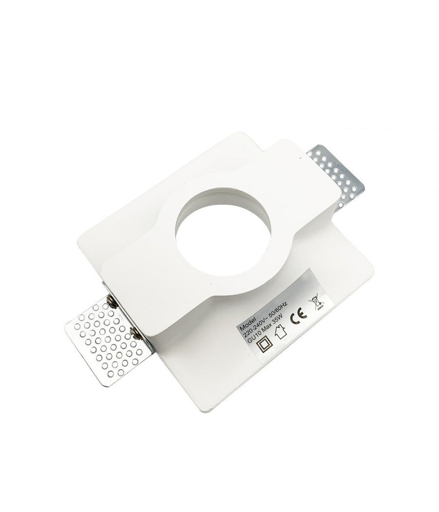 Faretto Smart Gesso Led Gu10 Wifi Incasso Quadrato Scomparsa Rgb Cct Alexa Google         