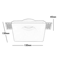 Faretto Smart Gesso Led Gu10 Wifi Incasso Quadrato Scomparsa Rgb Cct Alexa Google         