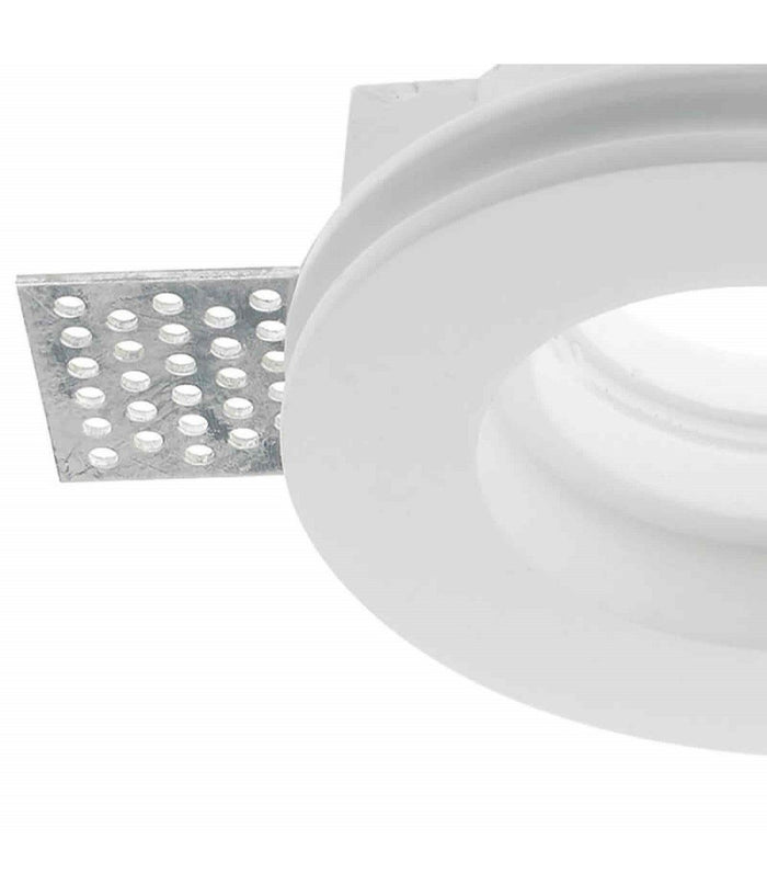 Faretto Smart Gesso Tondo Led Gu10 Wifi Luce Incasso Rgb Cct Alexa Google 125mm         