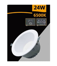 Faretto Smd Led Da Incasso Rotondo 24watt 2400lm Luce Bianco 4000k 6500k Gl-ag24         