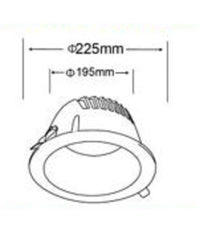 Faretto Smd Led Da Incasso Rotondo 40 W 4000 Lm Luce Bianca 6500k 4000k Gl-ag40         