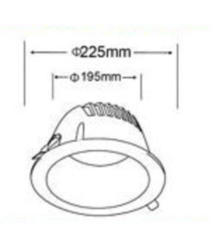 Faretto Smd Led Da Incasso Rotondo 40 W 4000 Lm Luce Bianca 6500k 4000k Gl-ag40         