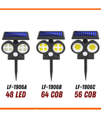 Faretto Solare Da Esterno A Led Cob Lampada Da Parete Applique Impermeabile Ip65         