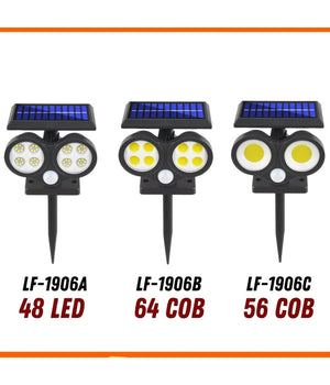 Faretto Solare Da Esterno A Led Cob Lampada Da Parete Applique Impermeabile Ip65         