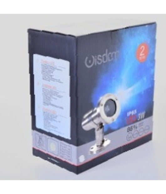 Faretto Spot Light Per Esterno Da Giardino 3 Watt Luce Calda Fredda Verde Rgb  -bianco Caldo      -