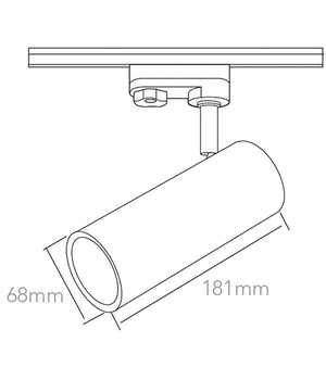 Faretto Track Led Cob 14 Watt Binario Trifase Luce 3000k 4000k Orientabile 230v  -bianco Naturale      -