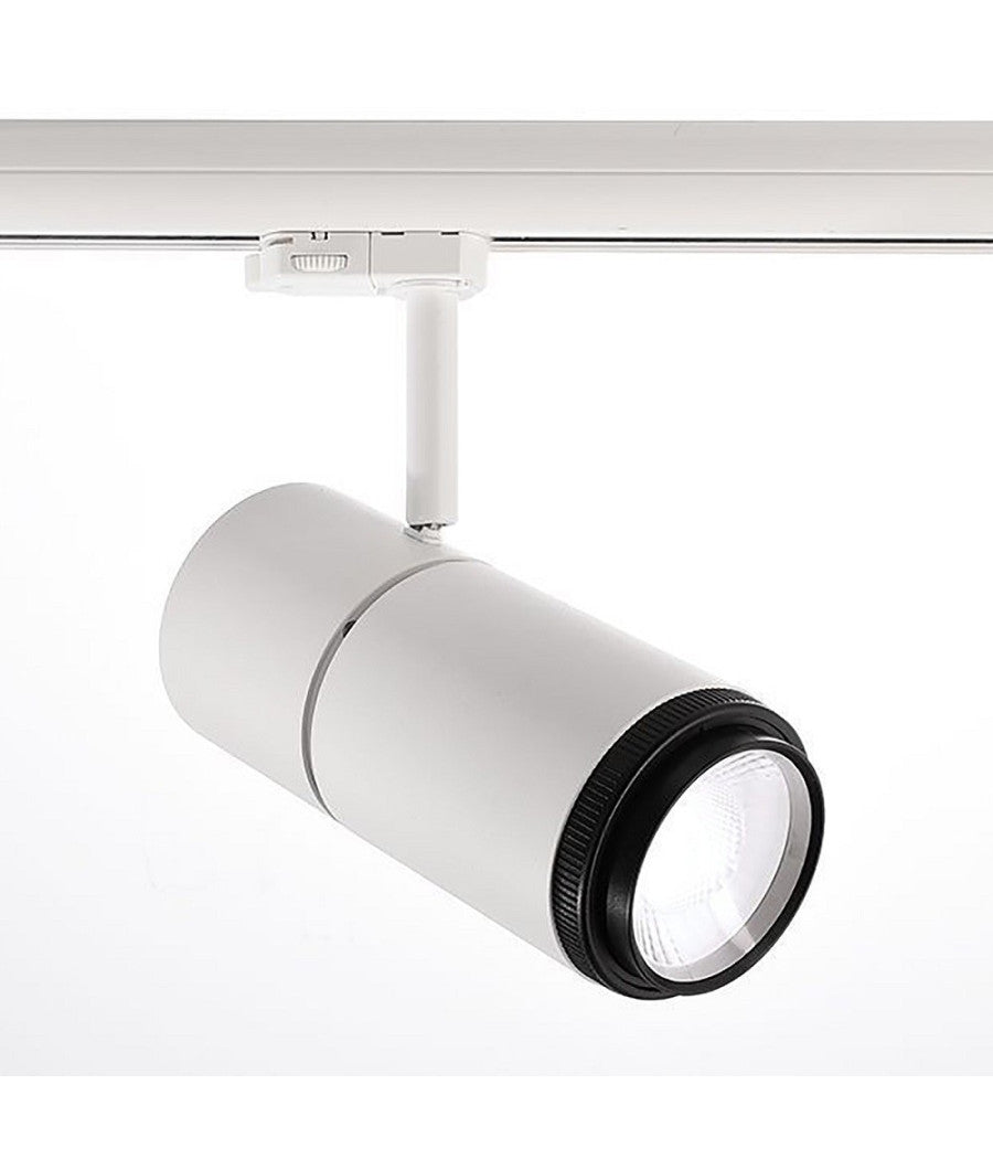 Faretto Track Led Cob 34 W Binario Trifase Vetrine Negozio 230v Luce 3000k 4000k         