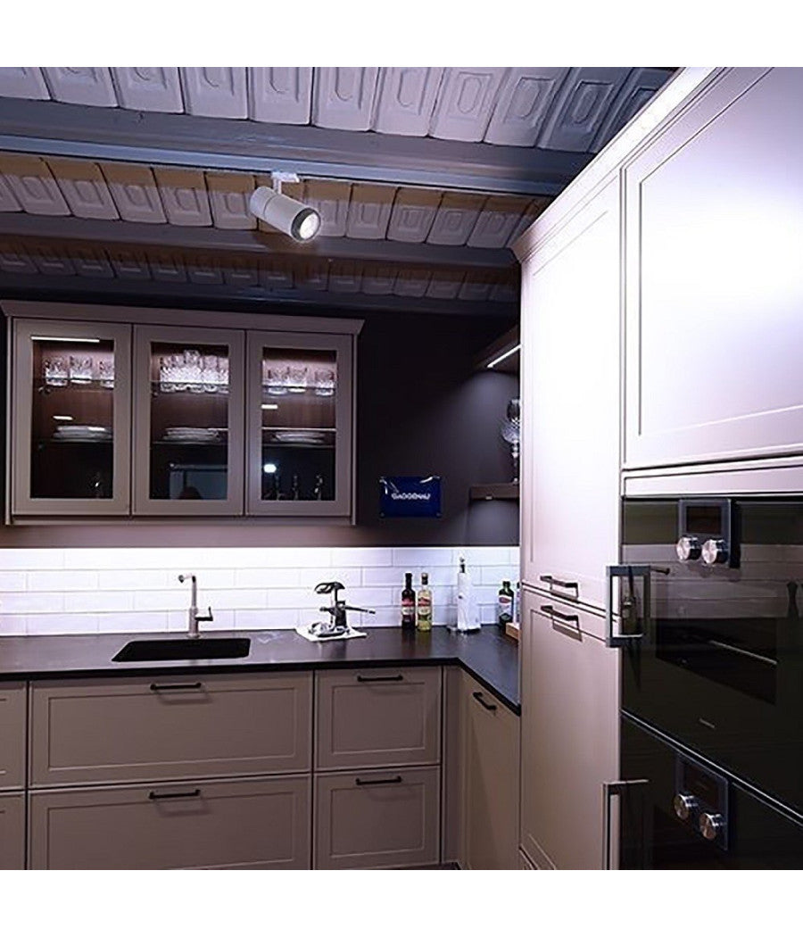 Faretto Track Led Cob 34 W Binario Trifase Vetrine Negozio 230v Luce 3000k 4000k  -bianco Caldo      -