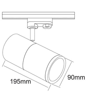 Faretto Track Led Cob 34 W Binario Trifase Vetrine Negozio 230v Luce 3000k 4000k  -bianco Naturale      -