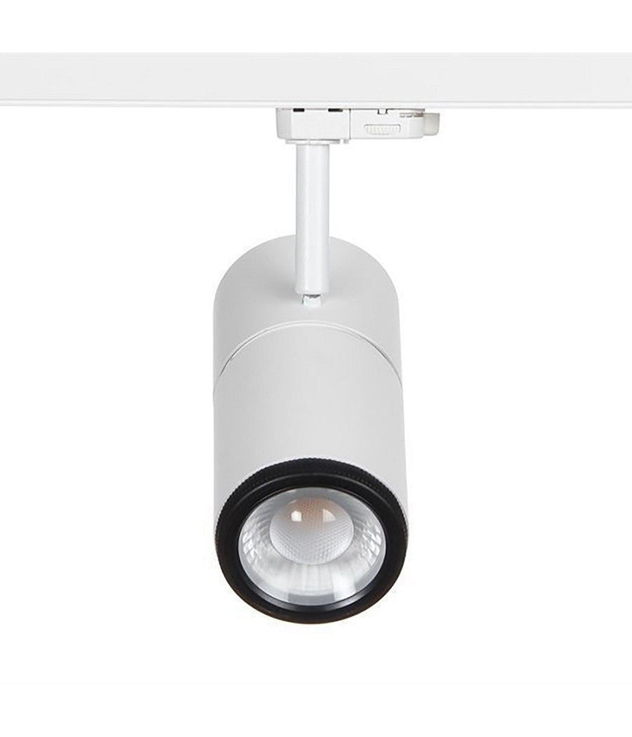 Faretto Track Led Cob 34 W Binario Trifase Vetrine Negozio 230v Luce 3000k 4000k  -bianco Naturale      -