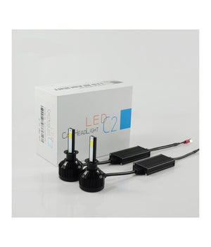 Fari Led Per Auto C2 H1 Headlight Fari Potenti Con Protezioni In Gomma 3000 Lms         