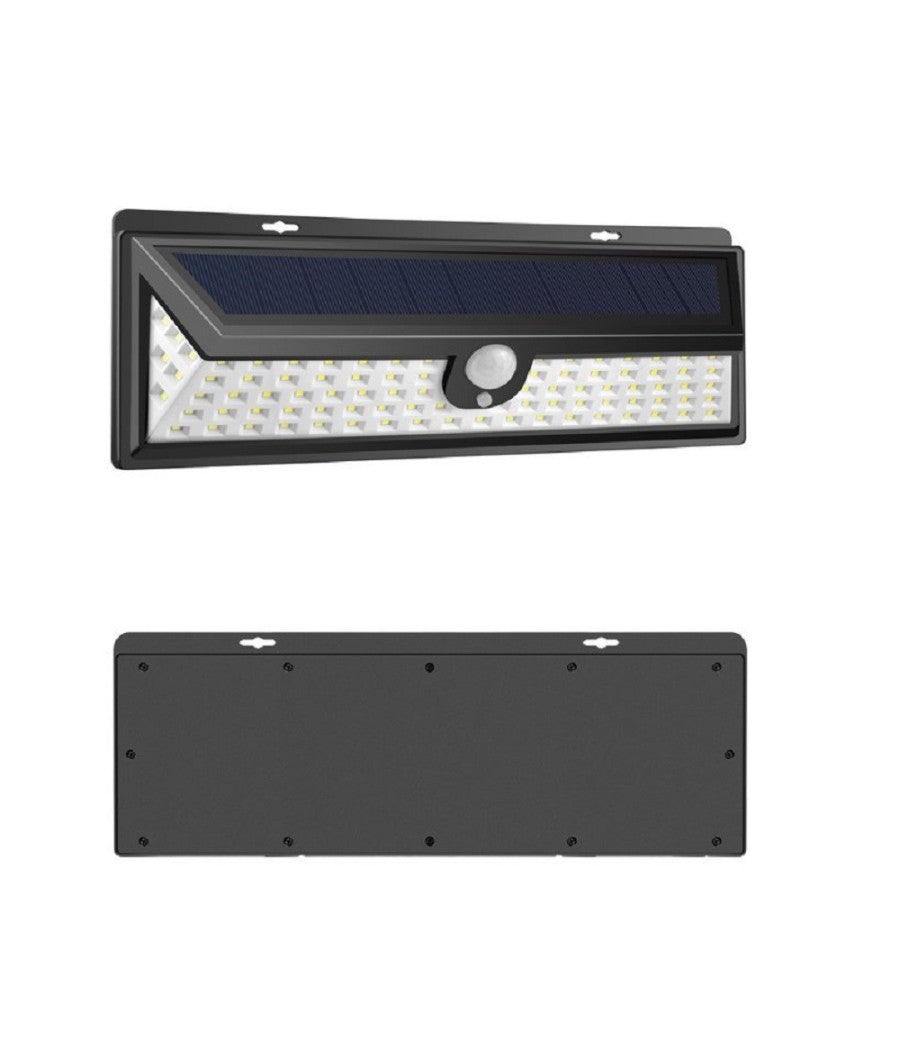 Faro 190 Led Con Pannello Solare E Sensore Di Movimento Faretto Crepuscolare 30w         