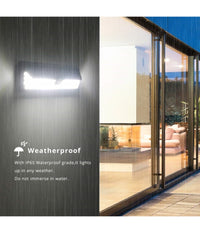 Faro 190 Led Con Pannello Solare E Sensore Di Movimento Faretto Crepuscolare 30w         