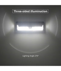 Faro 190 Led Con Pannello Solare E Sensore Di Movimento Faretto Crepuscolare 30w         