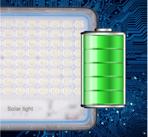 Faro 200W Faretto LED Con Pannello Solare Crepuscolare Luce Fredda IP67 - ZENCOCCO