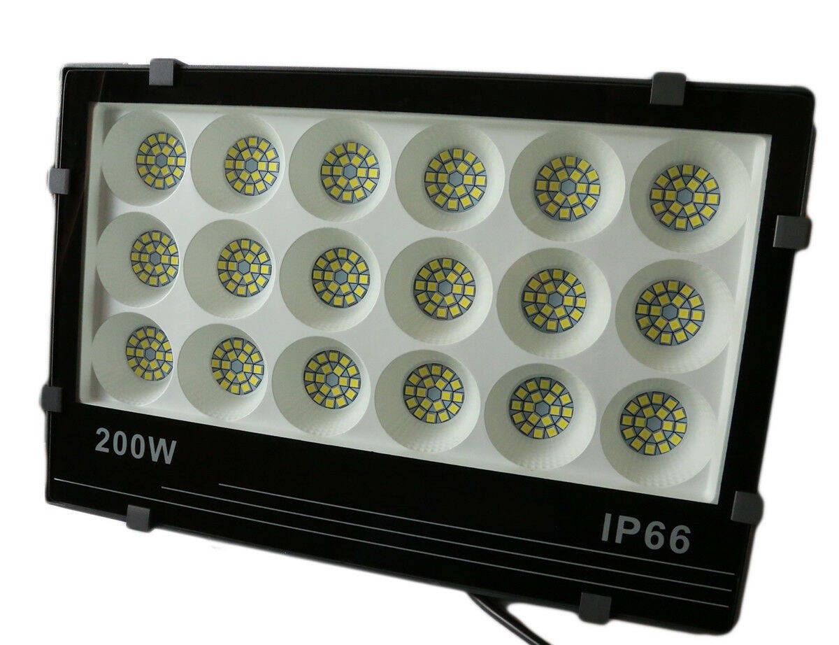 FARO 200W FARETTO LED SMD multichip 90Lm/W PROIETTORE Luce ESTERNO IP66 - ZENCOCCO
