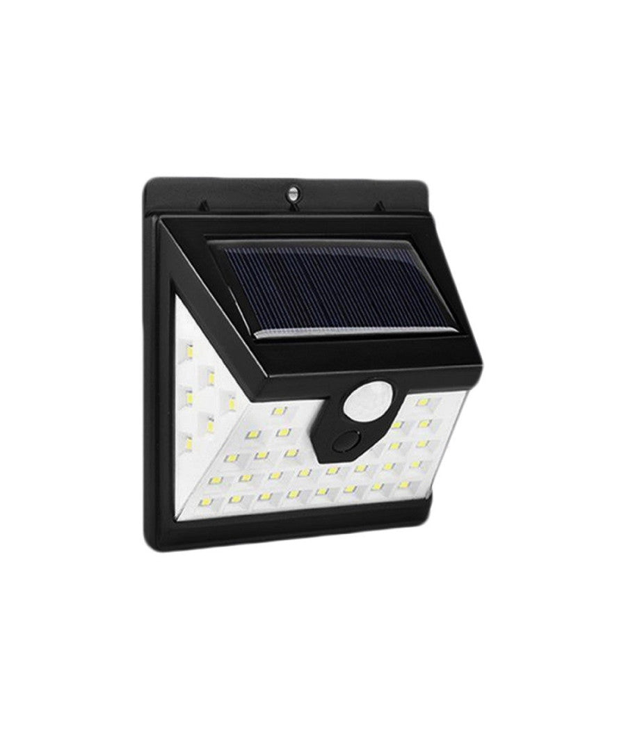 Faro 40 Led Con Pannello Solare E Sensore Di Movimento Faretto Crepuscolare         