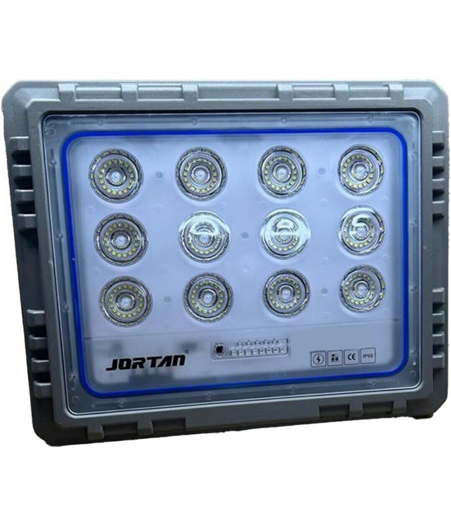 Faro 600 Watt Con Pannello Solare Luce Forte Telecomando Batteria Lunga Durata         