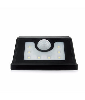 Faro 8 Led Con Pannello Solare Ricaricabile E Sensore Di Movimento Per Esterno         