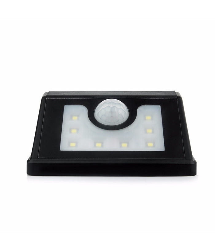 Faro 8 Led Con Pannello Solare Ricaricabile E Sensore Di Movimento Per Esterno         