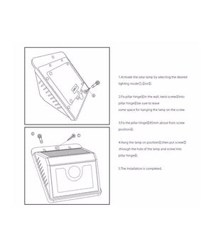 Faro 8 Led Con Pannello Solare Ricaricabile E Sensore Di Movimento Per Esterno         