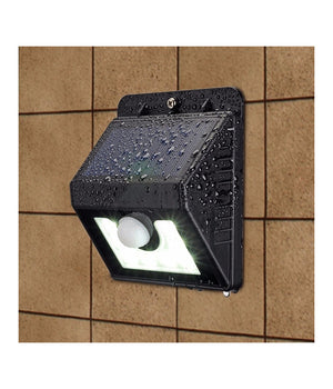 Faro 8 Led Con Pannello Solare Ricaricabile E Sensore Di Movimento Per Esterno         