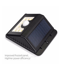 Faro 8 Led Con Pannello Solare Ricaricabile E Sensore Di Movimento Per Esterno         