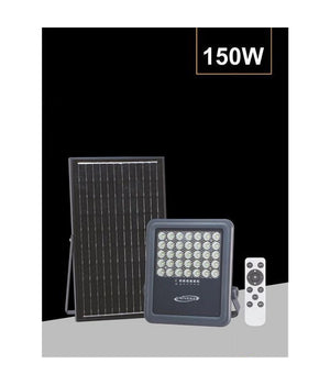 Faro A Led 150watt Con Pannello Solare Luce Naturale 4000k Telecomando Tk09-150w         