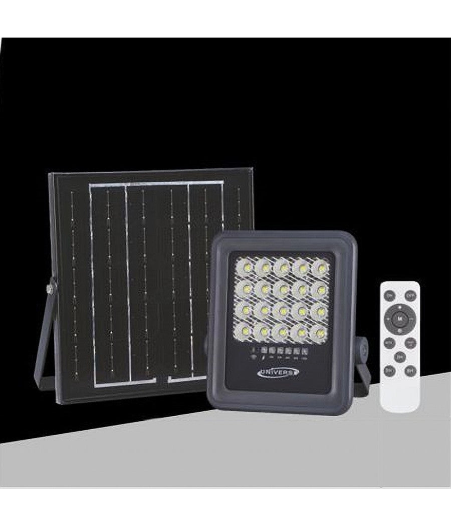 Faro A Led 50 Watt Con Pannello Solare Luce Naturale 4000k Telecomando Tk09-50w         