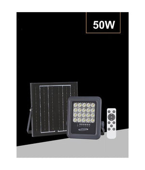 Faro A Led 50 Watt Con Pannello Solare Luce Naturale 4000k Telecomando Tk09-50w         