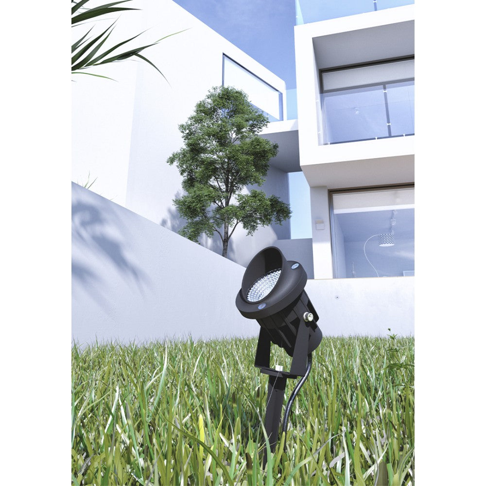 Faro a led a picchetto FADE rotondo 5W IP65 colore Nero Beneito faure