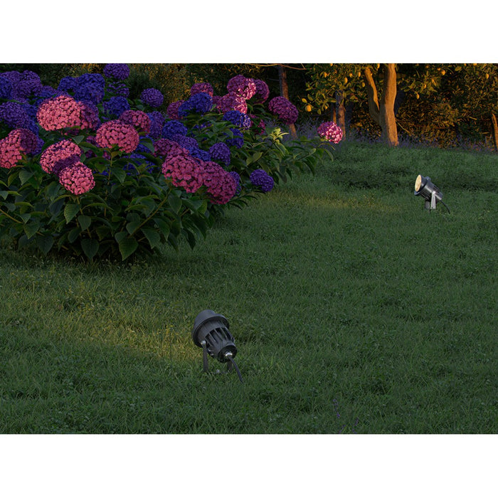 Faro a led a picchetto FADE rotondo 5W IP65 colore Corten Beneito faure