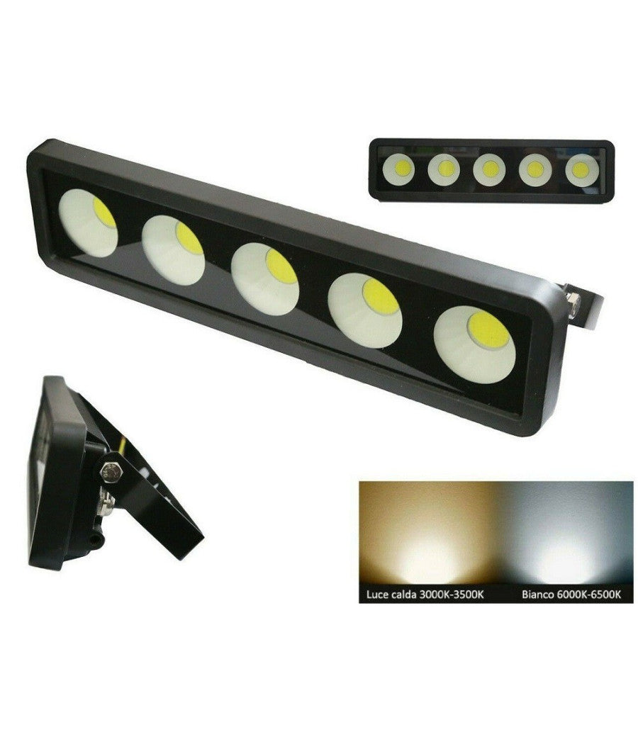 Faro A Led Da Esterno Slim Faretto Sottile Ip65 50 Watt Led Flood Con Staffa         