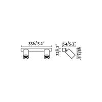 Faro Barcelona - Coppia Faretti Orientabili Stan 2 GU10 max 5Wx2 - Metallo, Installazione a Parete o Soffitto, lampadina esclusa - Nero