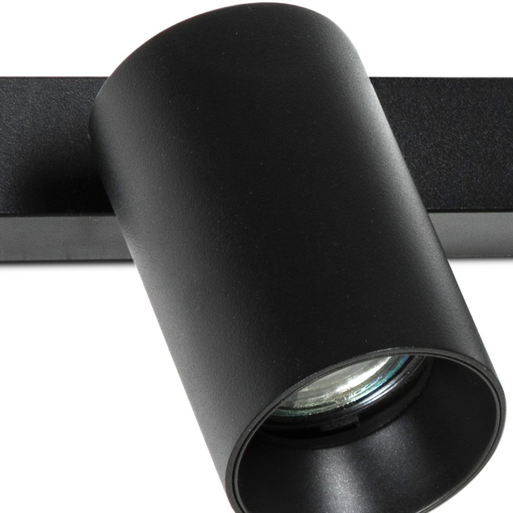 Faro Barcelona - Coppia Faretti Orientabili Stan 2 GU10 max 5Wx2 - Metallo, Installazione a Parete o Soffitto, lampadina esclusa - Nero