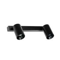 Faro Barcelona - Coppia Faretti Orientabili Stan 2 GU10 max 5Wx2 - Metallo, Installazione a Parete o Soffitto, lampadina esclusa - Nero