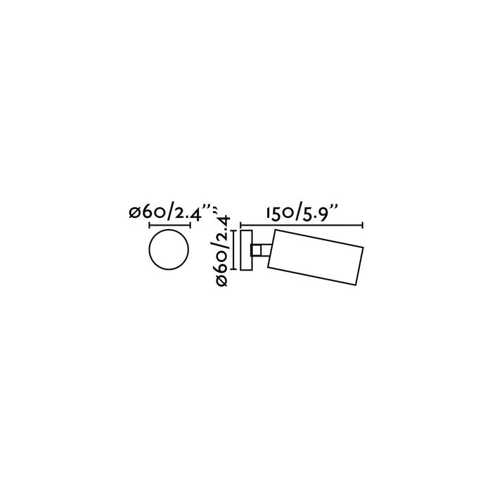 Faro Barcelona - Faretto Orientabile Stan GU10 max 5W - Metallo Verniciato, Installazione a Parete o Soffitto, lampadina esclusa - Nero