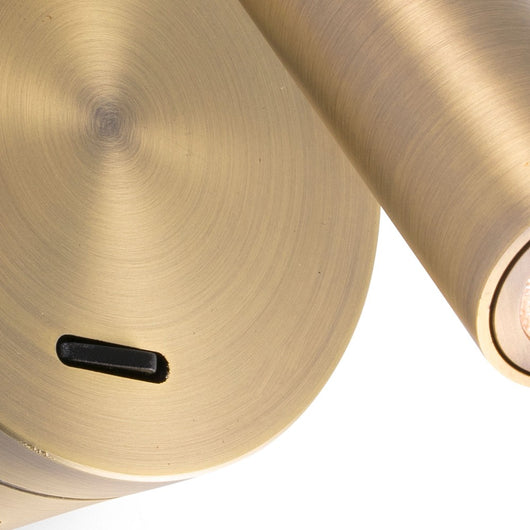 Faro Barcelona - Lampada da parete con braccio Boc Led integrato 3W - Metallo Verniciato, Camera da letto, 95lm, 3000K - Bronzo