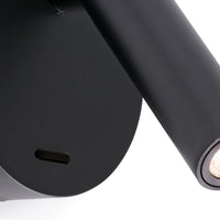 Faro Barcelona - Lampada da parete con braccio Boc Led integrato 3W - Metallo Verniciato, Camera da letto, 95lm, 3000K - Nera