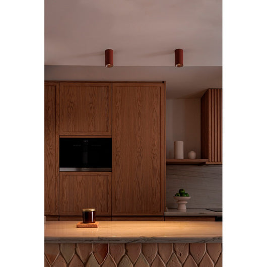 Faro Barcelona - Lampada plafoniera Stan GU10 max 5W - Metallo Verniciato, Installazione a Soffitto, lampadina esclusa - Terracotta