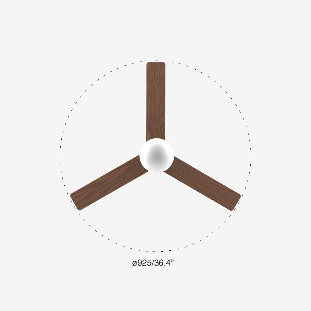Faro Barcelona - Ventilatore da Soffitto Klim S Nero/Noce Scuro - Motore DC Silenzioso, Con Luce led Dimmerabile, Telecomando
