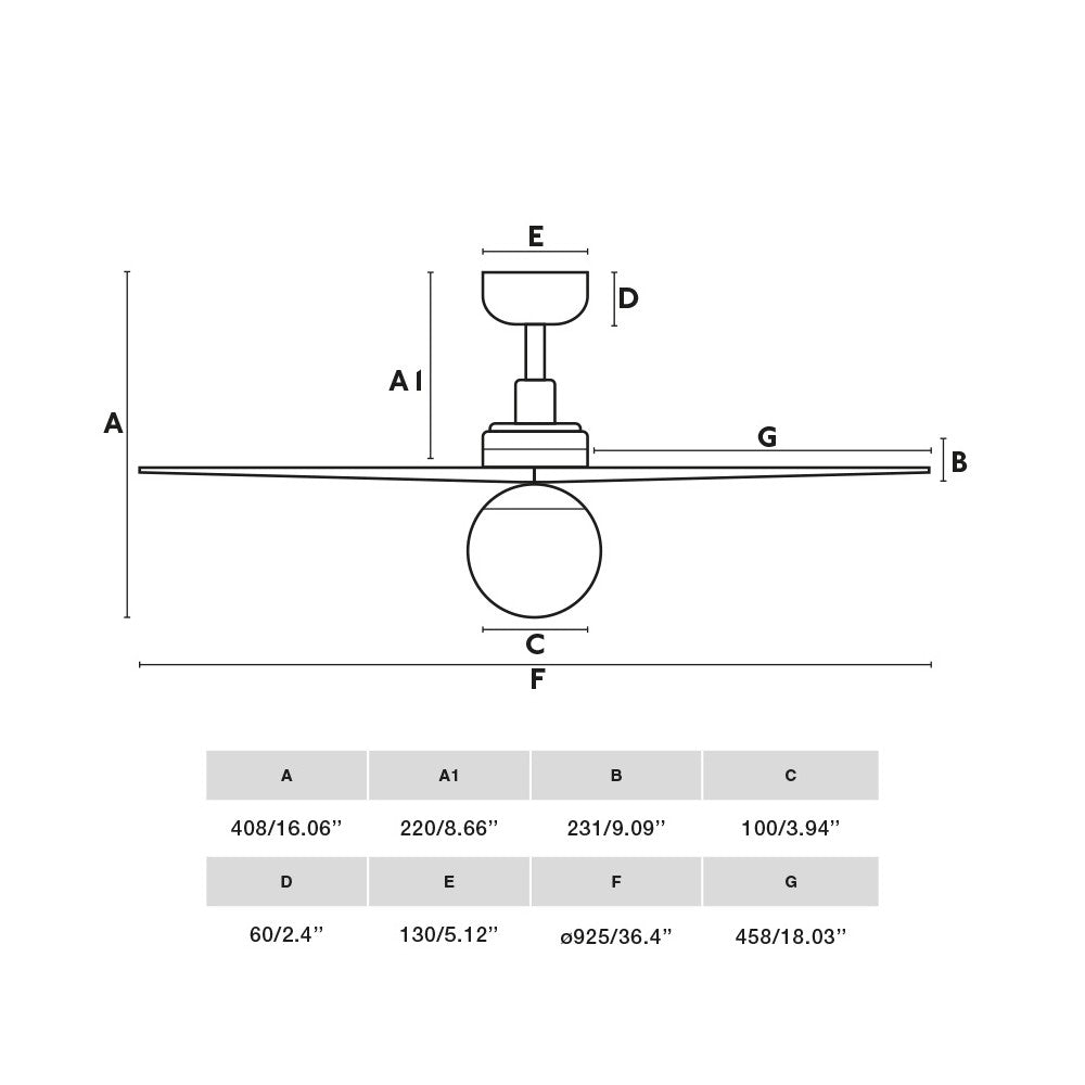 Faro Barcelona - Ventilatore da Soffitto Klim S Nero/Noce Scuro - Motore DC Silenzioso, Con Luce led Dimmerabile, Telecomando